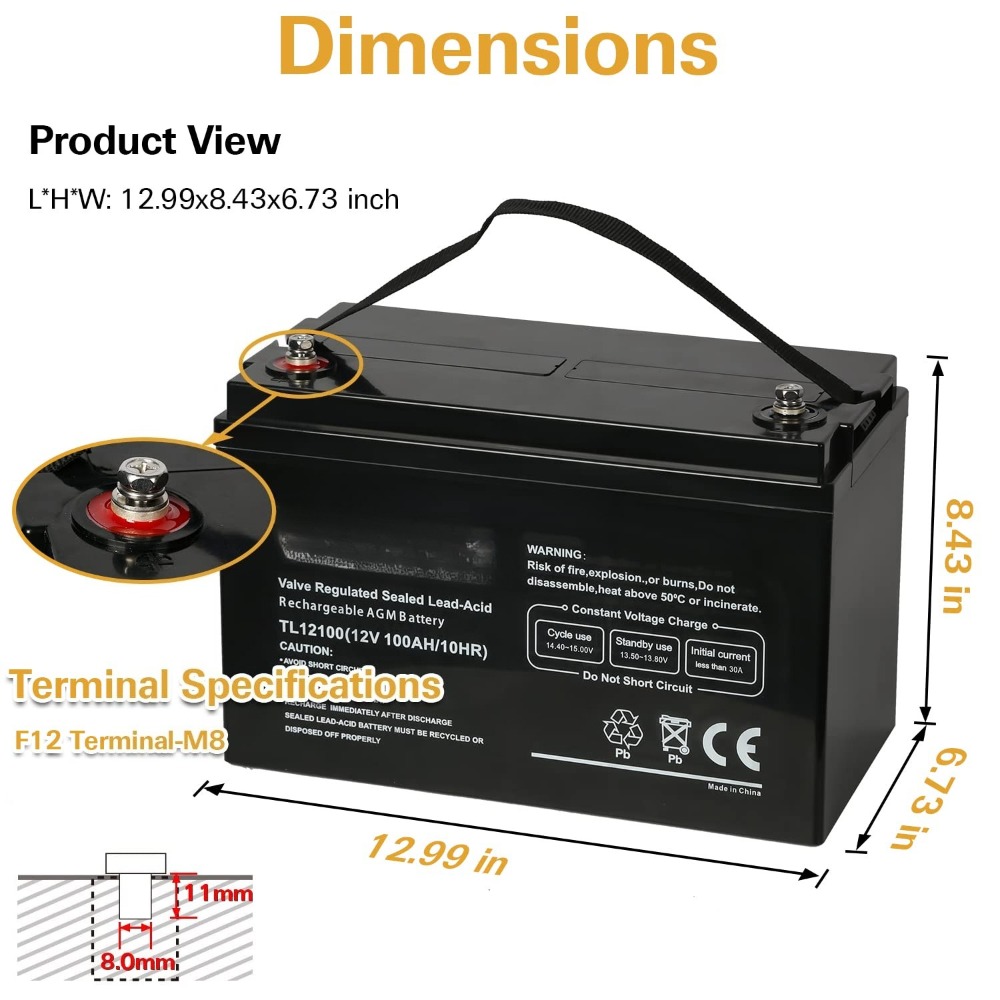 Deep Cycle AGM 12 Volt 100Ah B - Agm Deep Cycle Battery 评论和价格